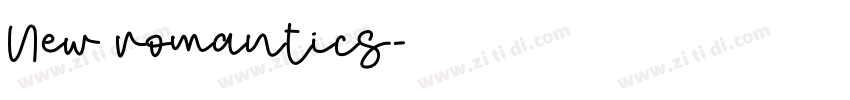 New romantics字体转换